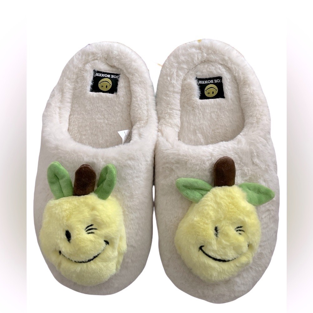JOE BOXER 3D PLUSHY HAPPY LEMON SLIPPERS - Picture 3 of 4